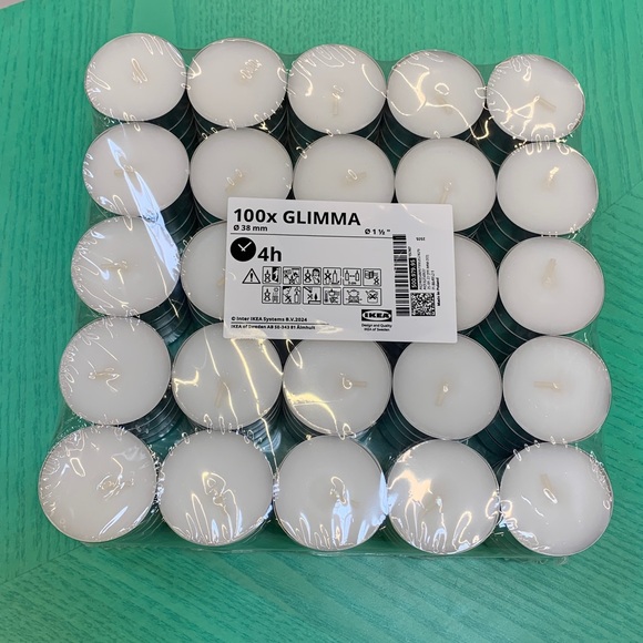 100x GLIMMA Pack of White Tealight Candles holiday Christmas candles new - Picture 4 of 5